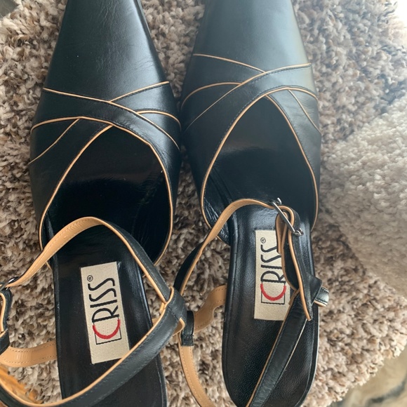 Amazon.com | Trary Women Criss Pointed Toe Designer Black Heel
